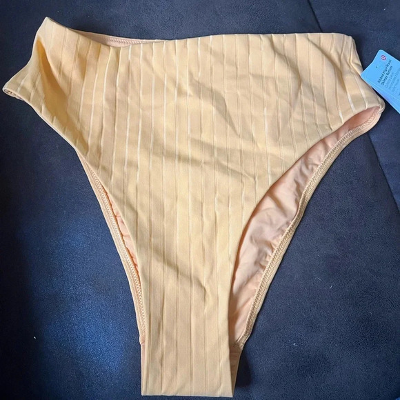 Lululemon NWT Ribbed High-Waist Skimpy-Fit Swim Bottom & Halter Cross-back Top-8 - Picture 11 of 13